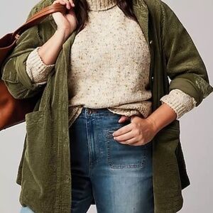 J. Jill | Velvet-Hooded Tumble-Cord Jacket Small ***NEW with tags**